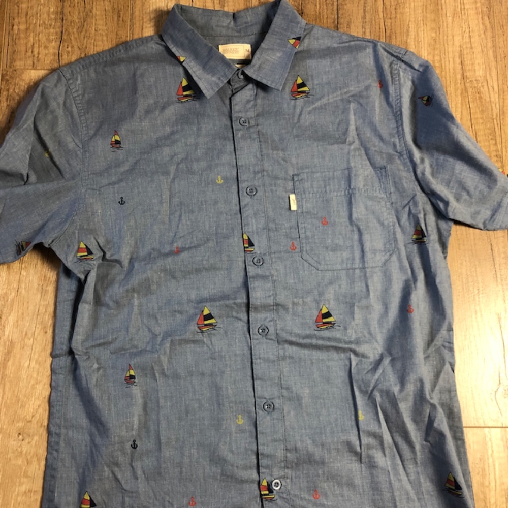 Walker Refinery Button Up Short Sleeve Boat Shirt